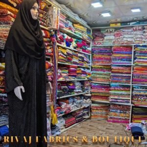 Black Dotted Abaya