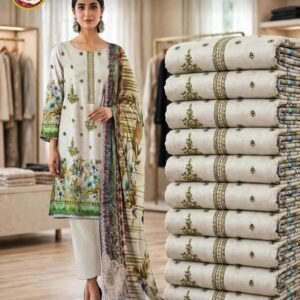 Vol-1384 Digital Karandi Ladies Suit (Design 5)