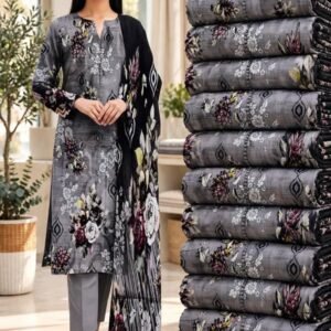 Vol-2560 Digital Linen Ladies Suit (Design 3)