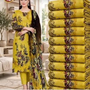 Vol-2560 Digital Linen Ladies Suit (Design 2)