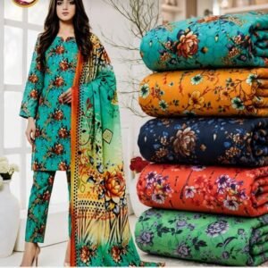 Vol-8112 Digital Linen Ladies Suit (Design 1)
